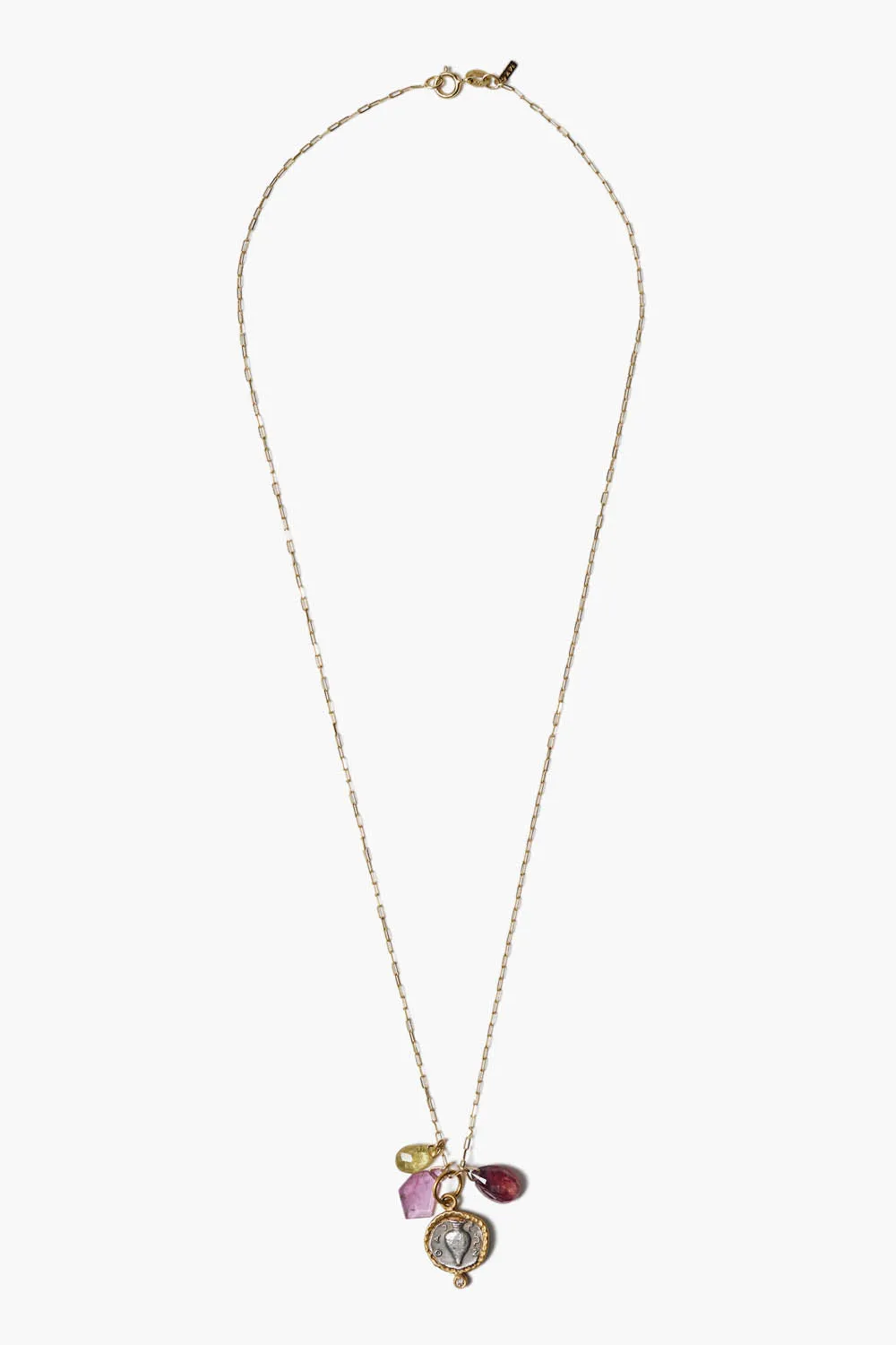 14k Amphora Charm Necklace Multi