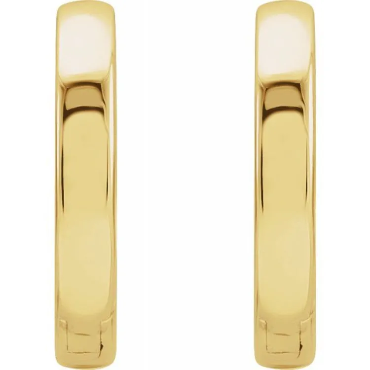 14K Yellow 14 mm Hinged Hoop Earring