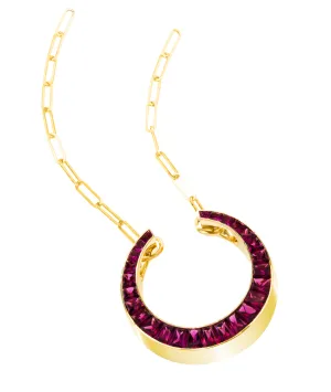 14K Yellow Rhodolite Garnet 18 inch Necklace