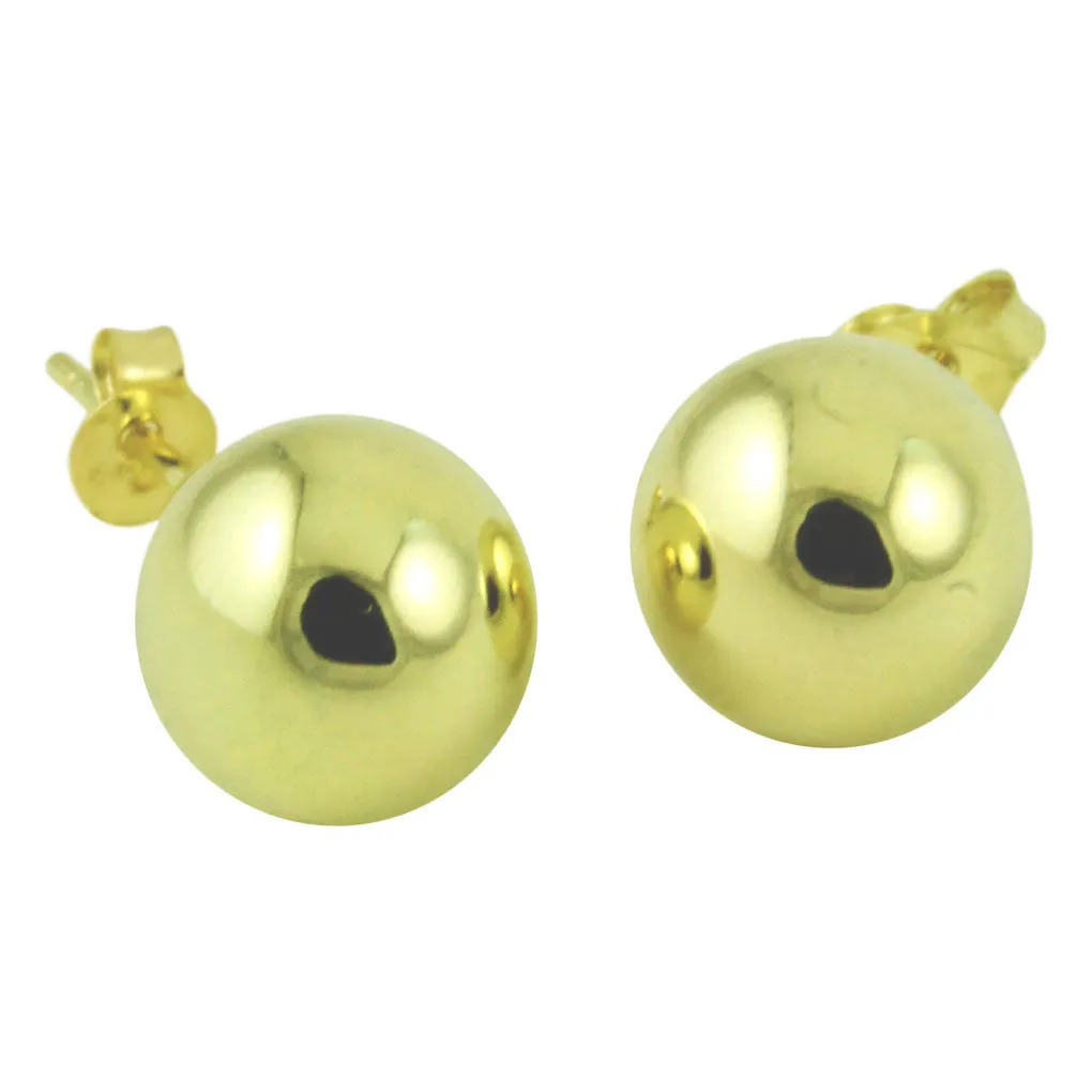 14kt Gold Round Bead Earrings