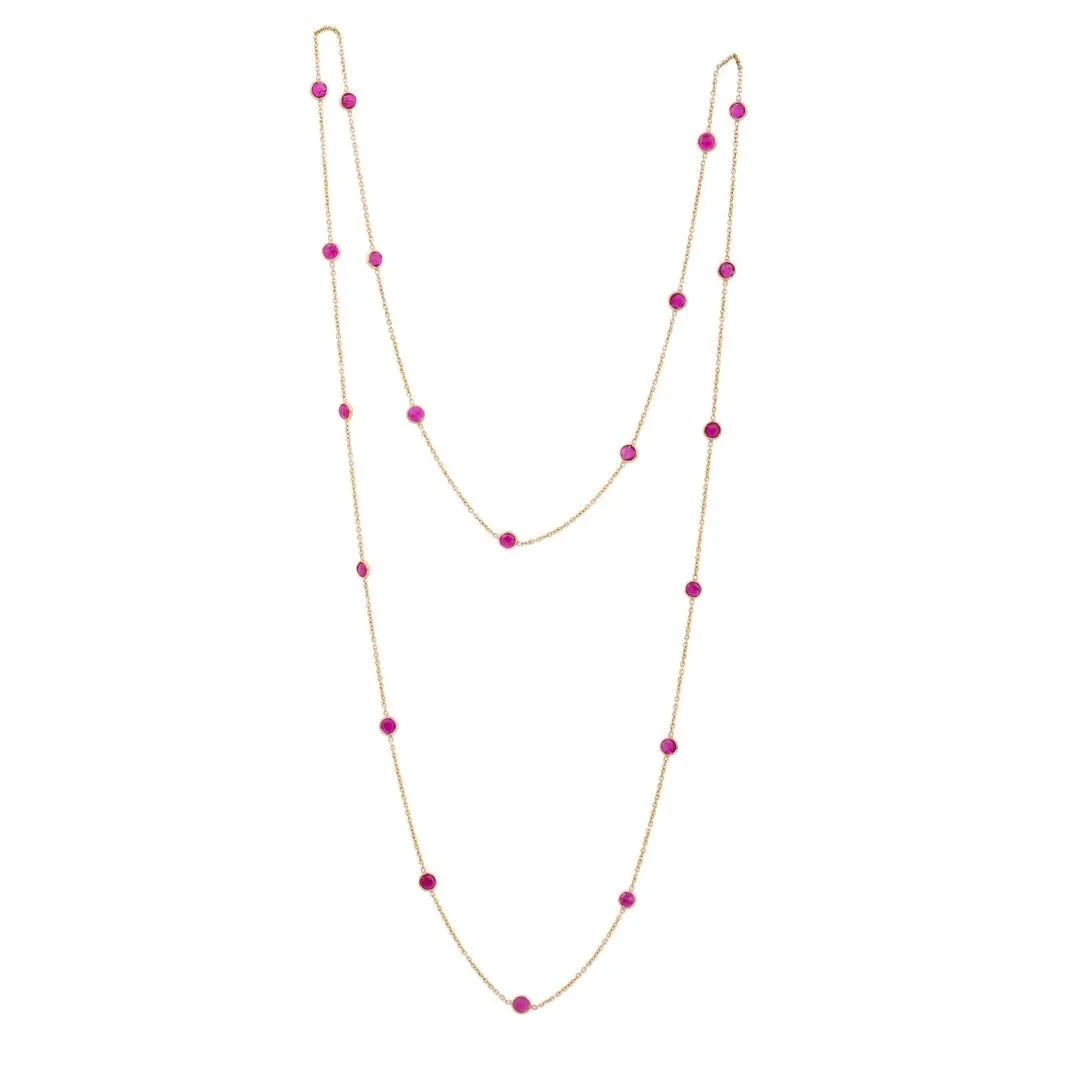 18K Ruby Chain Necklace