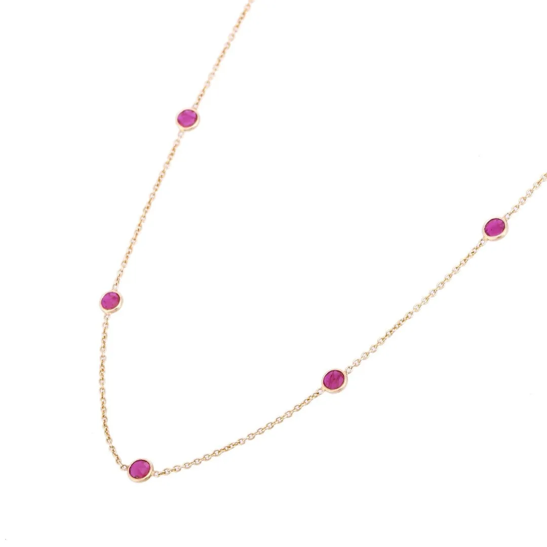 18K Ruby Chain Necklace