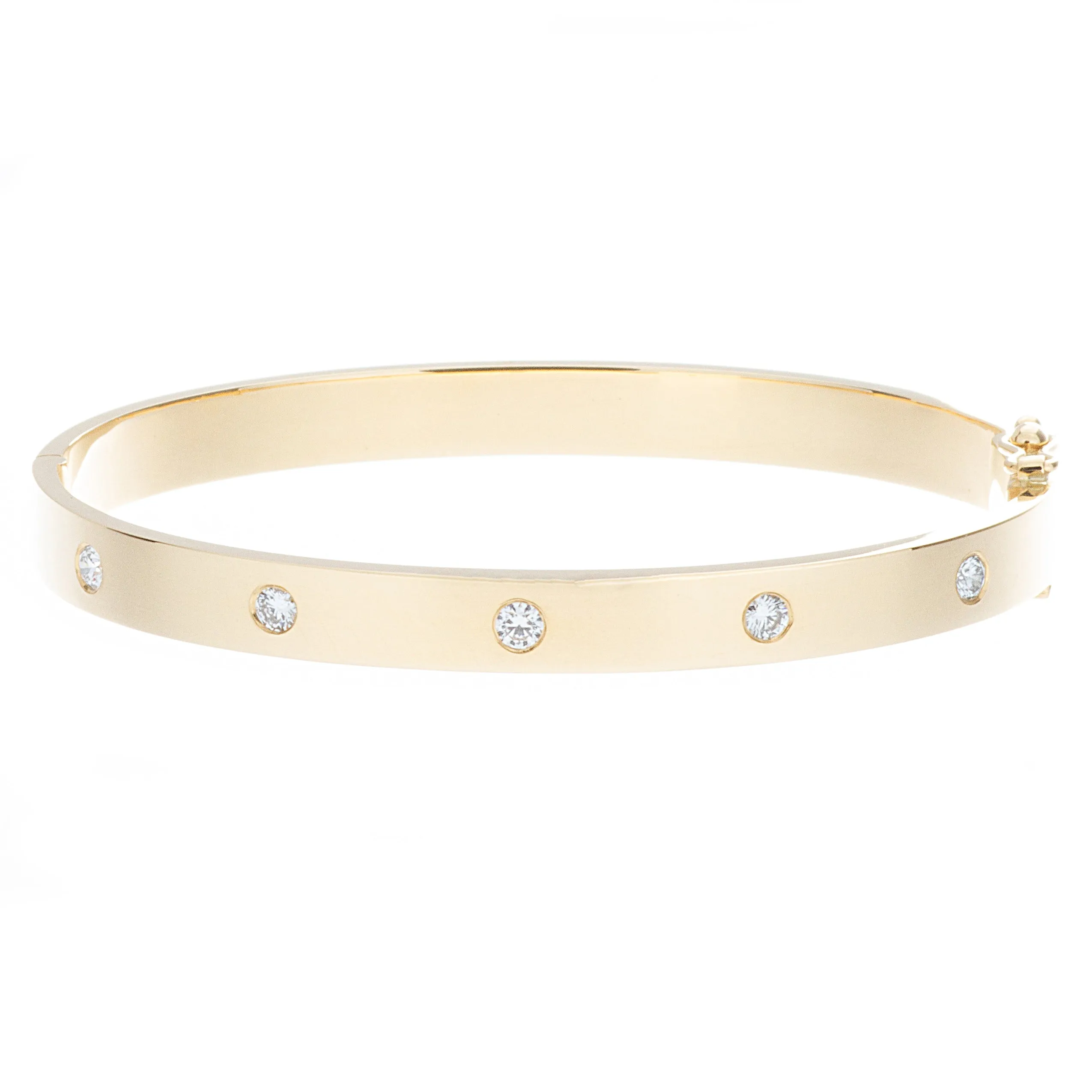 18k Yellow Gold Diamond Bangle