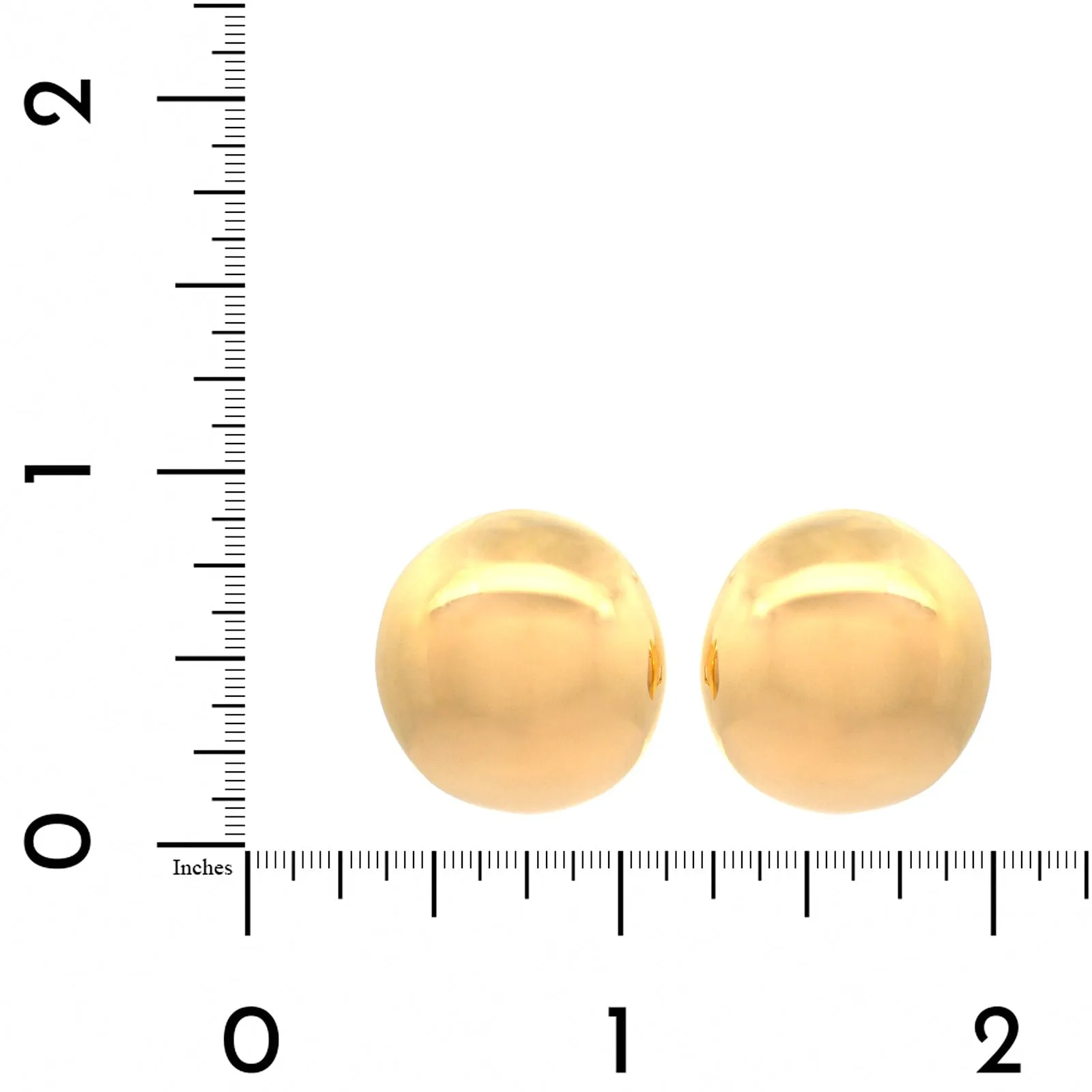 18K Yellow Gold Large Ball Earrings