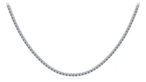 4 Prong Riviera Diamond Necklace with 5.78 ct.(finished) 2mm