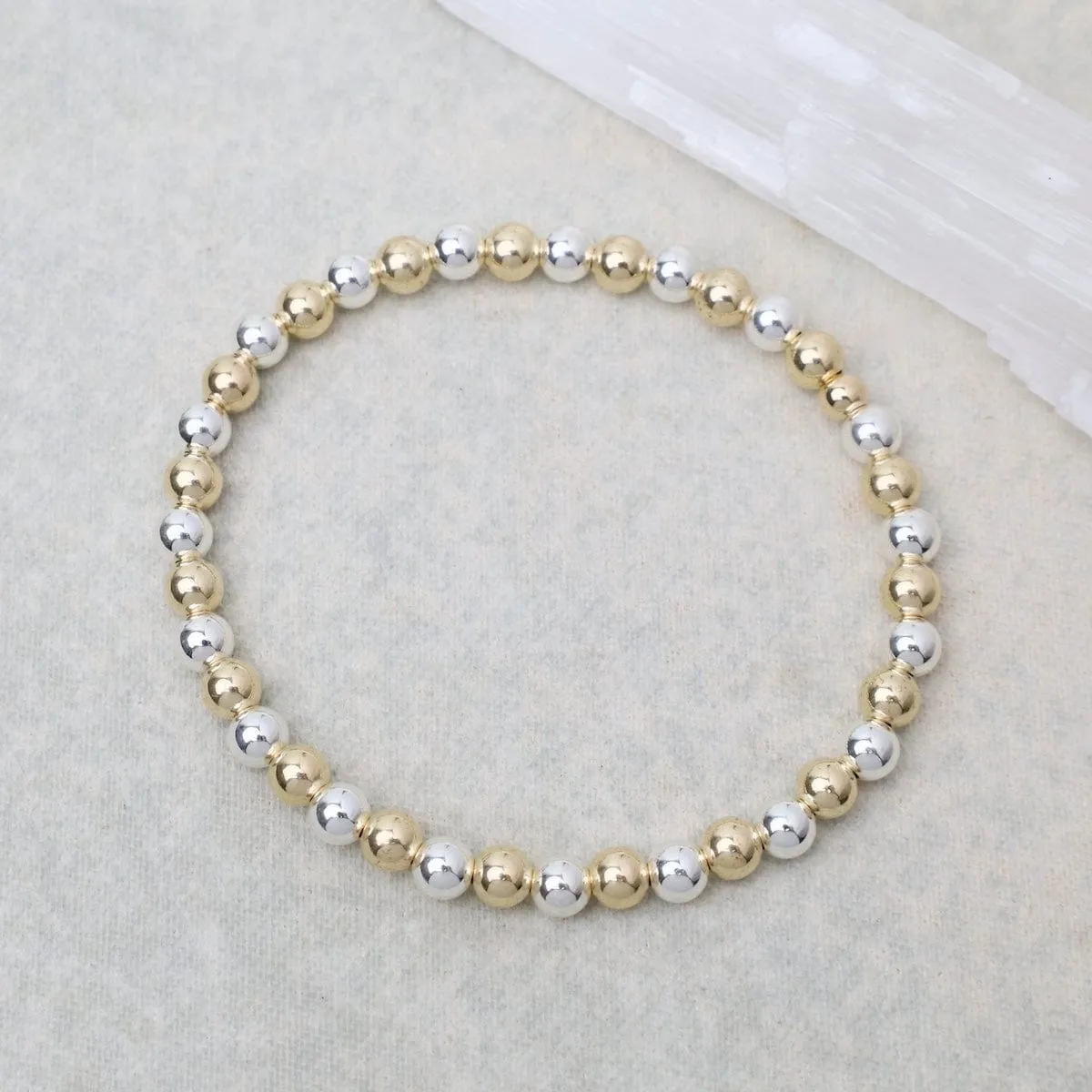 5mm Classic Ball Bracelet in Silver, Gold, or Two Tone