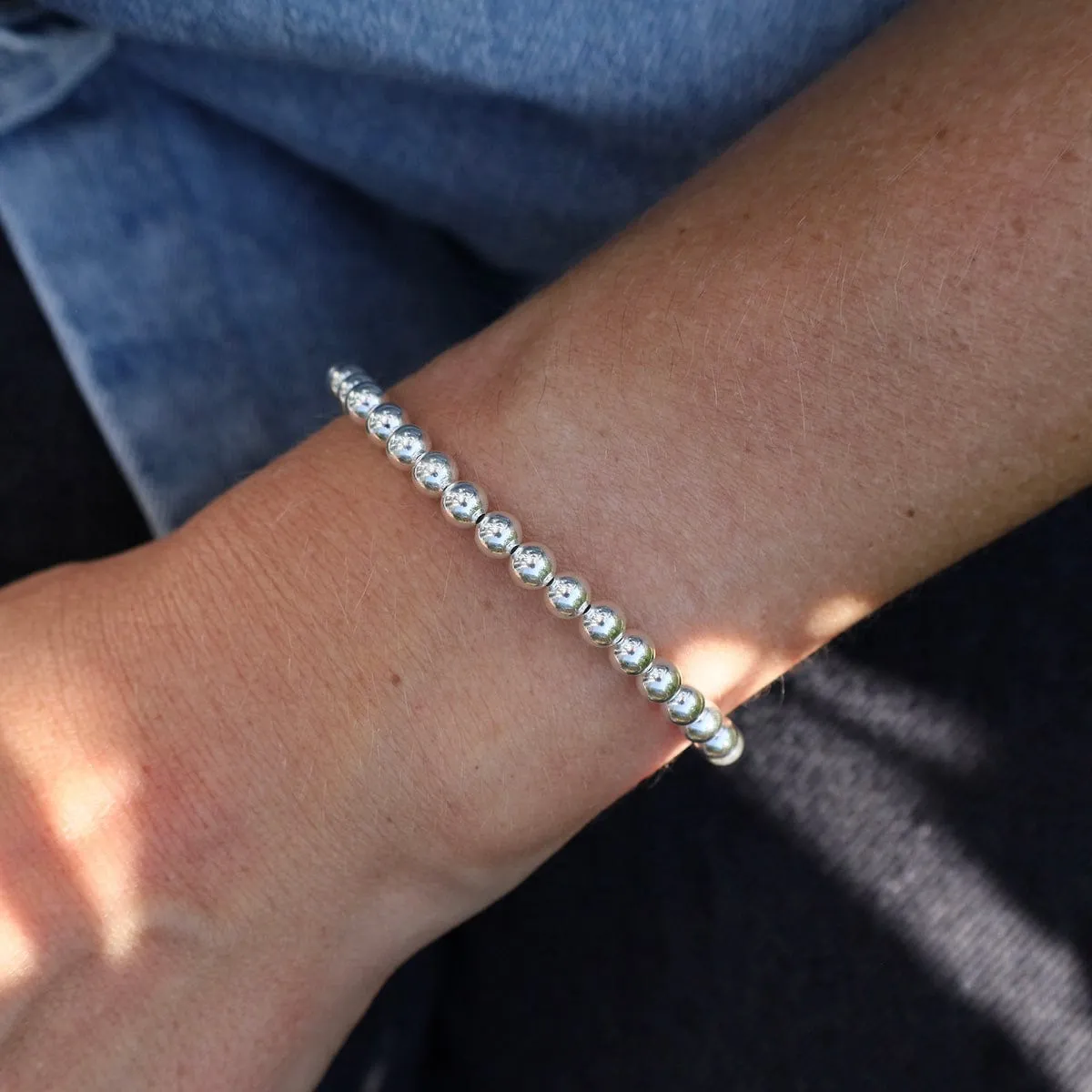 5mm Classic Ball Bracelet in Silver, Gold, or Two Tone