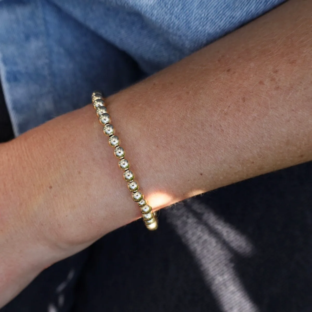 5mm Classic Ball Bracelet in Silver, Gold, or Two Tone