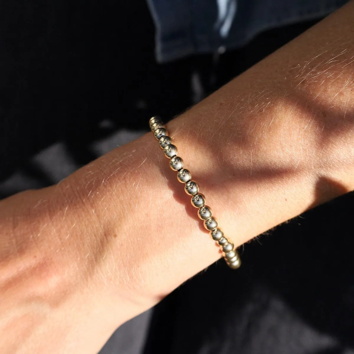 5mm Classic Ball Bracelet in Silver, Gold, or Two Tone