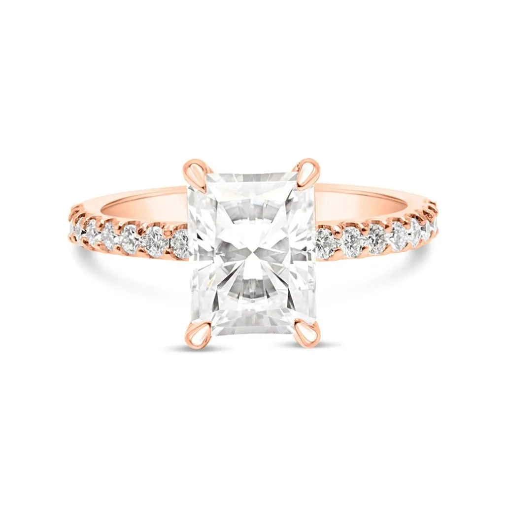 Andrea | Radiant Moissanite Engagement Ring