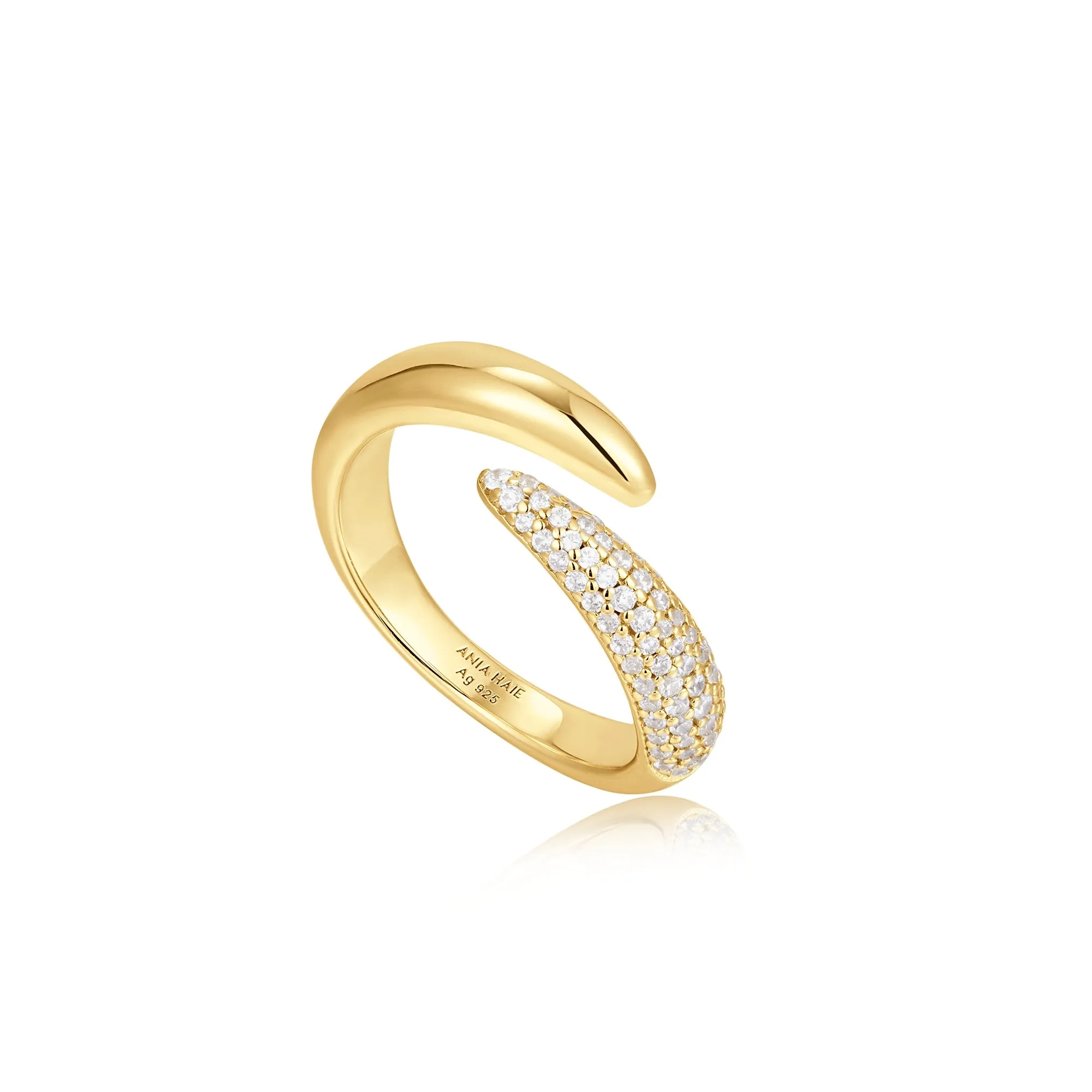 Ania Haie Gold Sparkle Wrap Adjustable Ring R053-02G