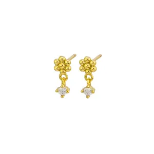 Ava Flower Studs Gold