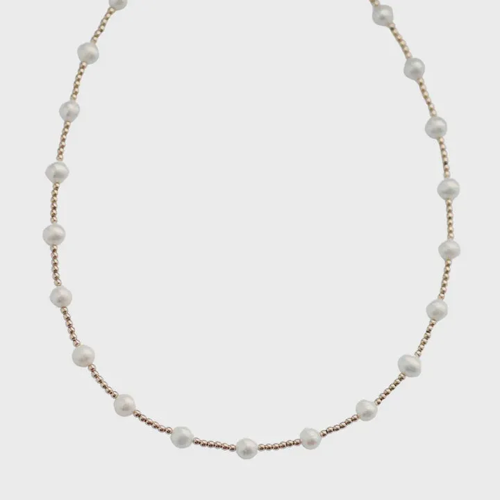 Bara 14K Gold Filled & Pearl Choker