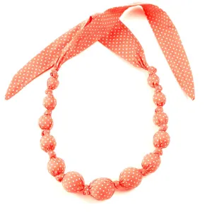 Beaded Necklace, Watermelon Dots