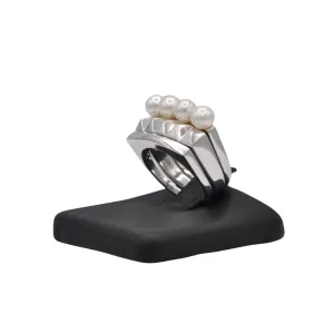 Birks Rock & Pearl Collection Sterling Stackable Ring Set