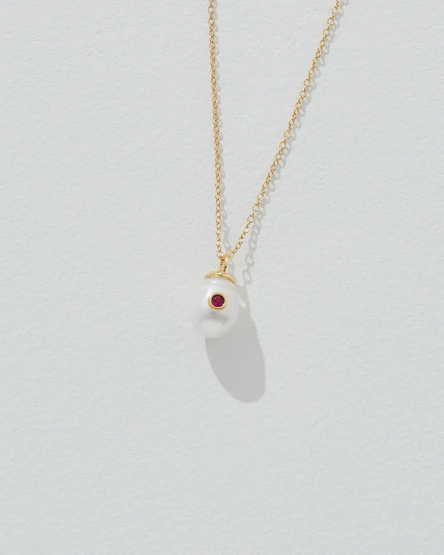 Birthstone Pearl Pendant July