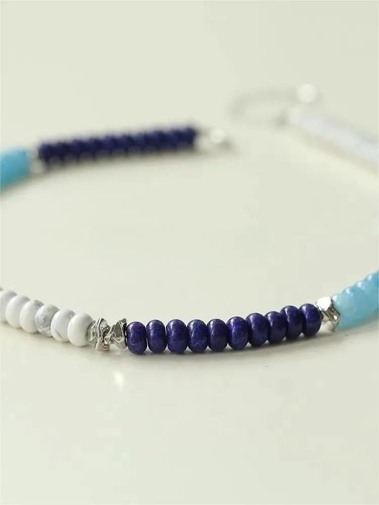 Blue Ocean Natural Stone Beaded Necklace