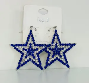 Blue Star Earrings