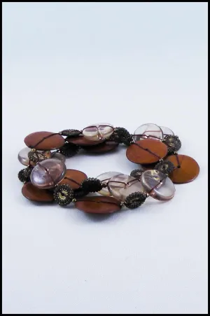 Bohemian Buttons and Beads Bracelet