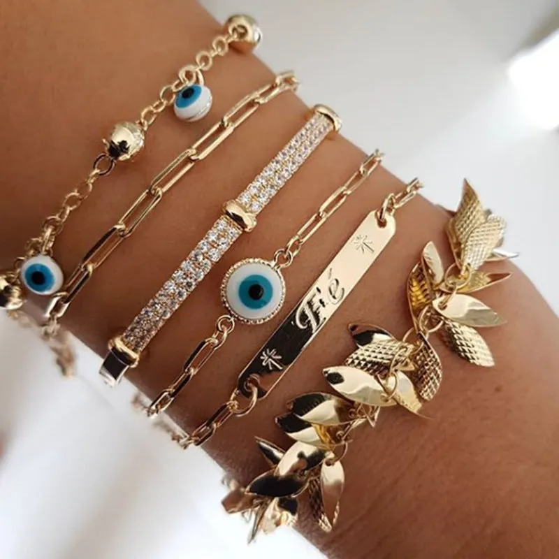 Bohemian gold tassel summer women's bracelet