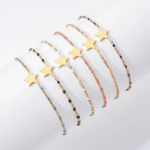 Bohemian Star Stainless Steel Enamel Bracelets