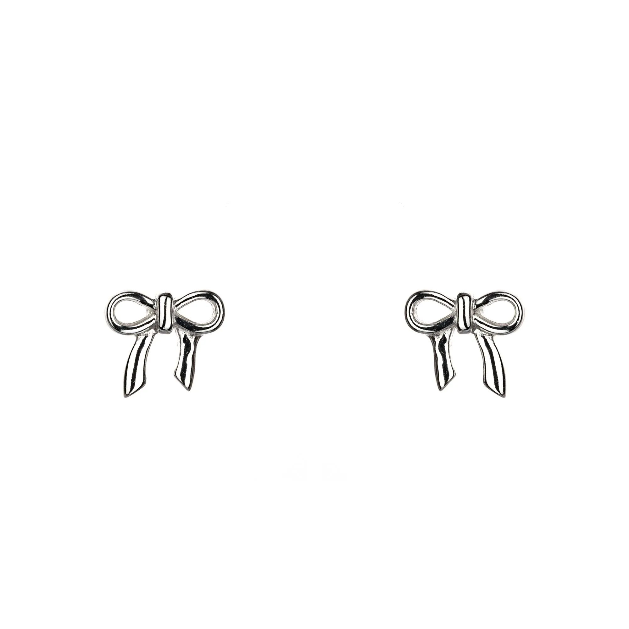 Bow Sterling Silver Stacking Stud Earrings