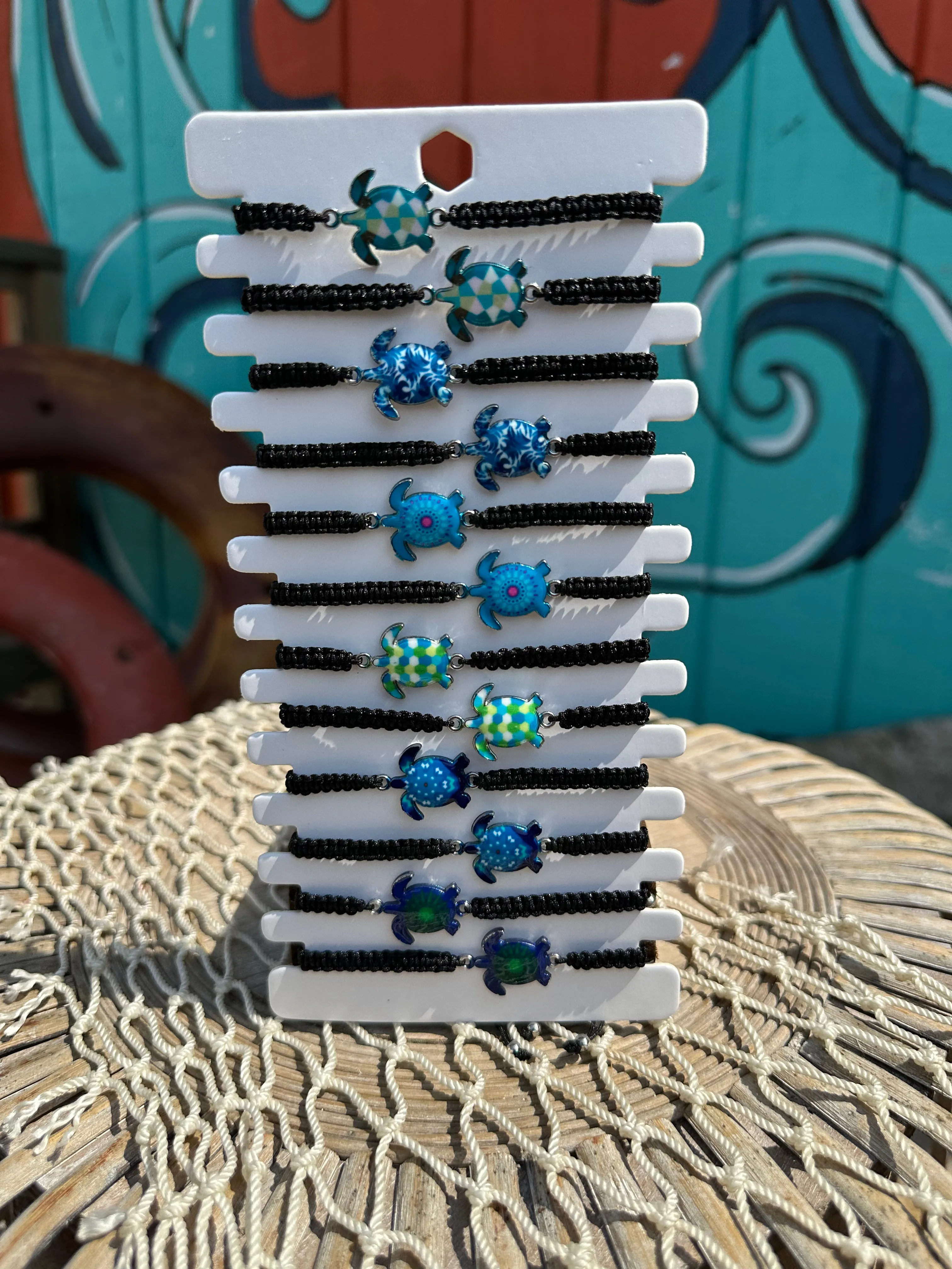 Braided Rope Sea Turtle Bracelets