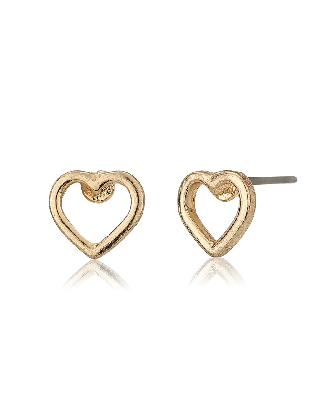 Carlton London Set Of 10 Gold Plated Contemporary Studs Earrings For Women