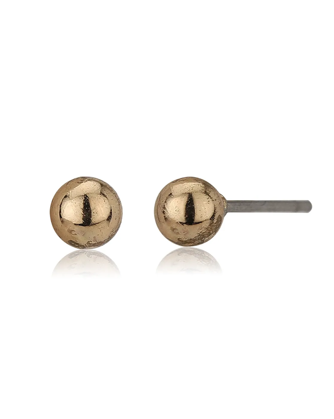 Carlton London Set Of 10 Gold Plated Contemporary Studs Earrings For Women