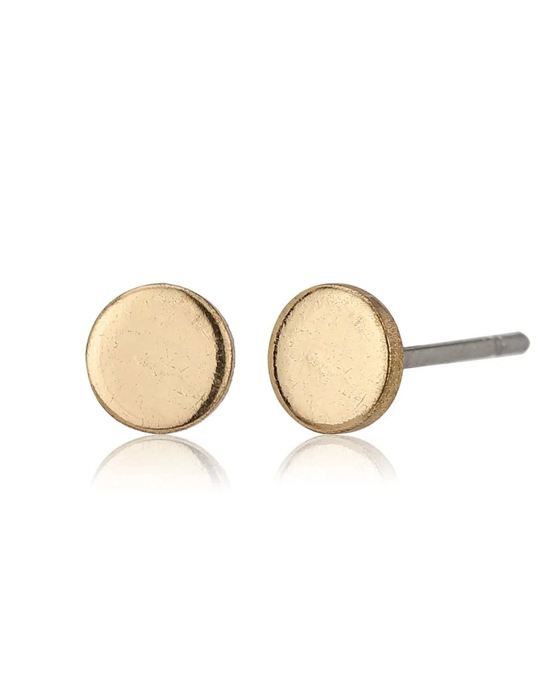 Carlton London Set Of 10 Gold Plated Contemporary Studs Earrings For Women