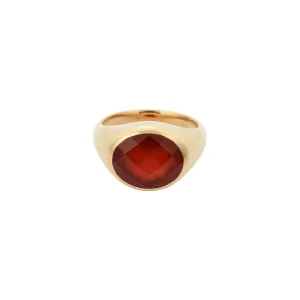 Chunky Ring in Gold & Agate