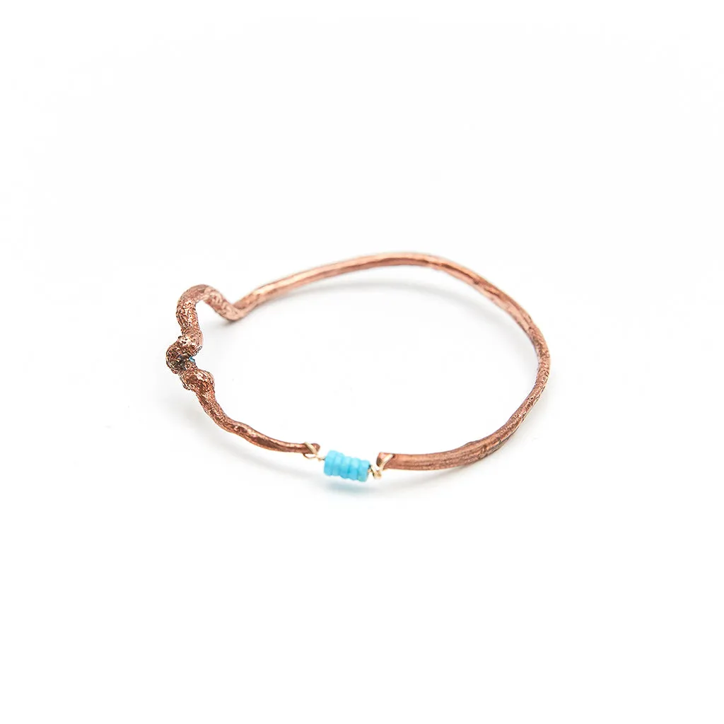 Copper Twisted Twig Bracelet