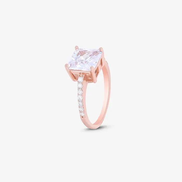 Crystal Radiant Square Ring