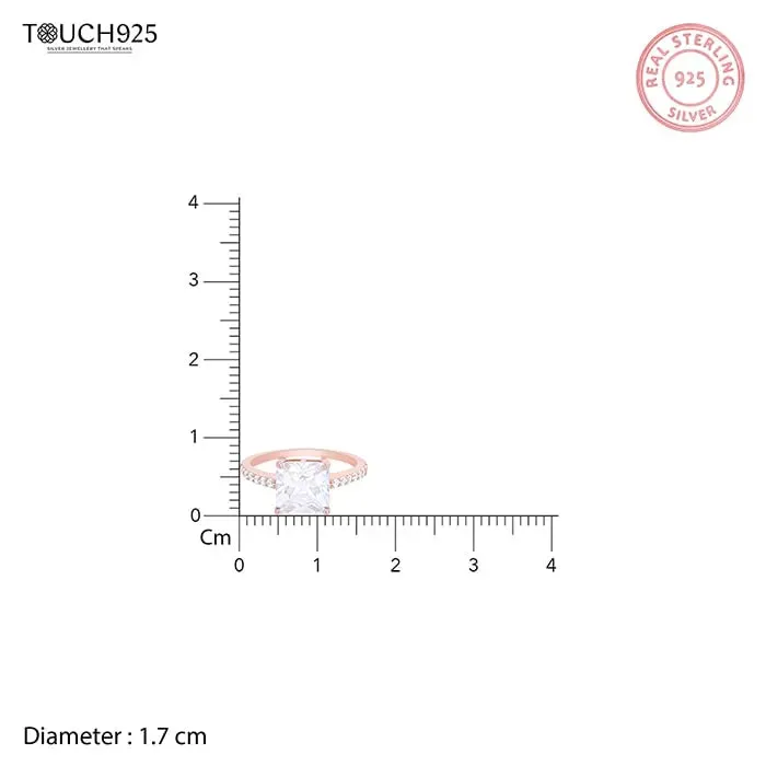 Crystal Radiant Square Ring