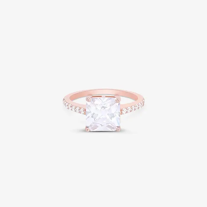 Crystal Radiant Square Ring