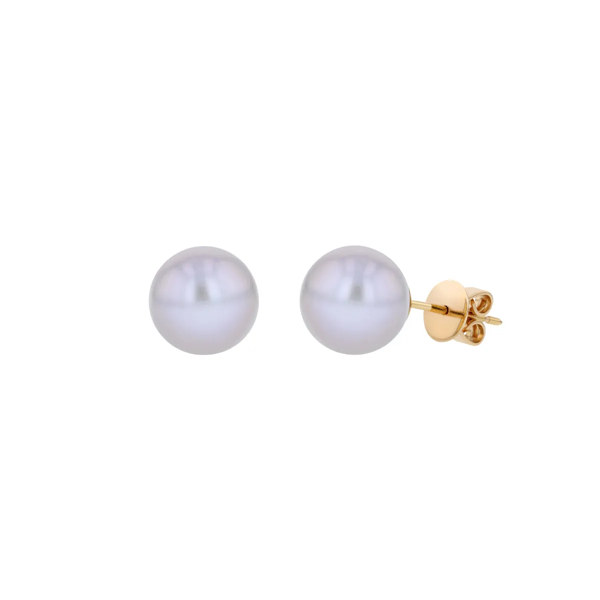 Cultured Pearl Stud Earrings 8mm | 9K Yellow Gold