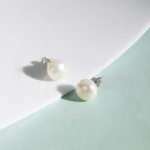 Delicate Dot Pearl 925 Silver Earrings (8mm Pearl)