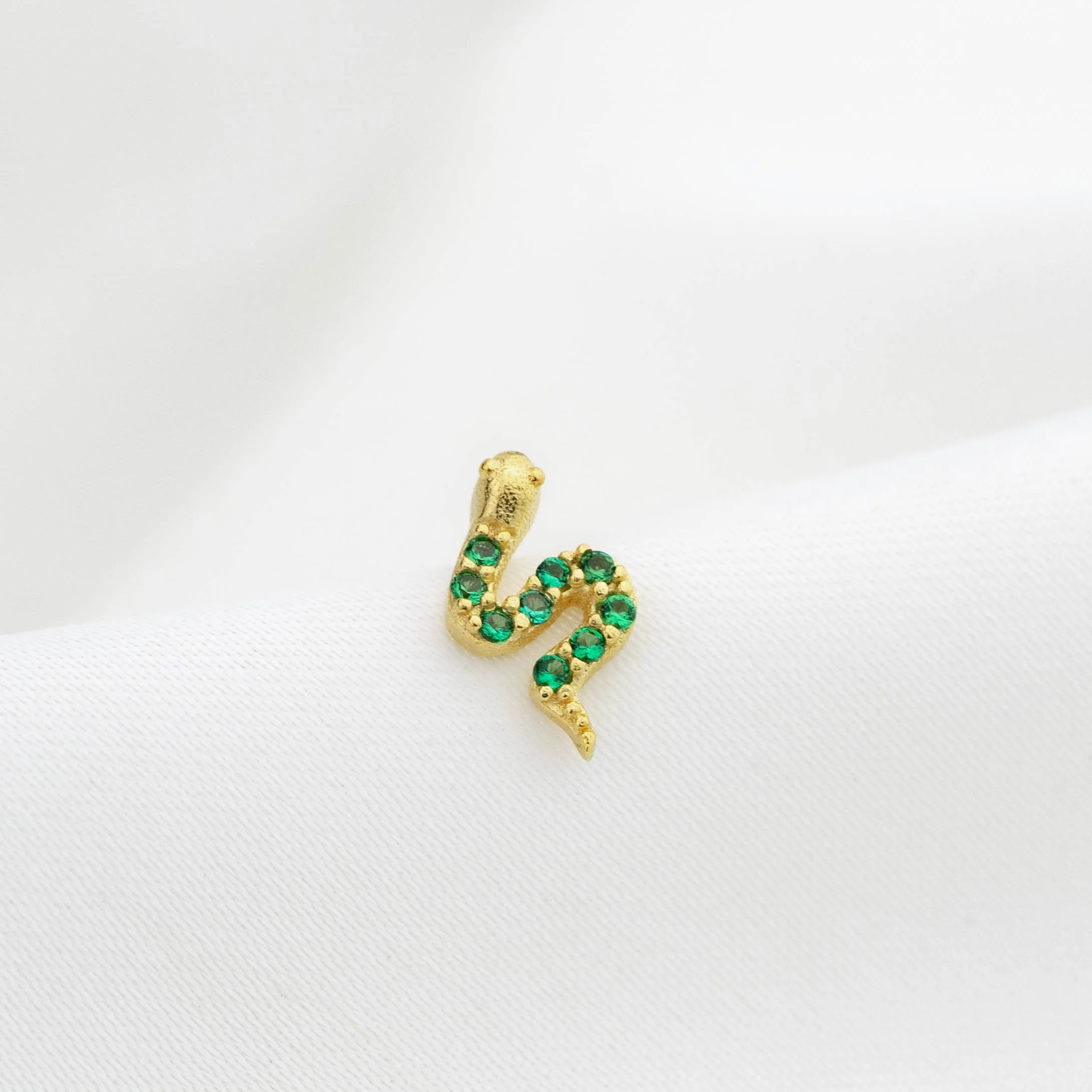 Delicate Emerald Studs Set