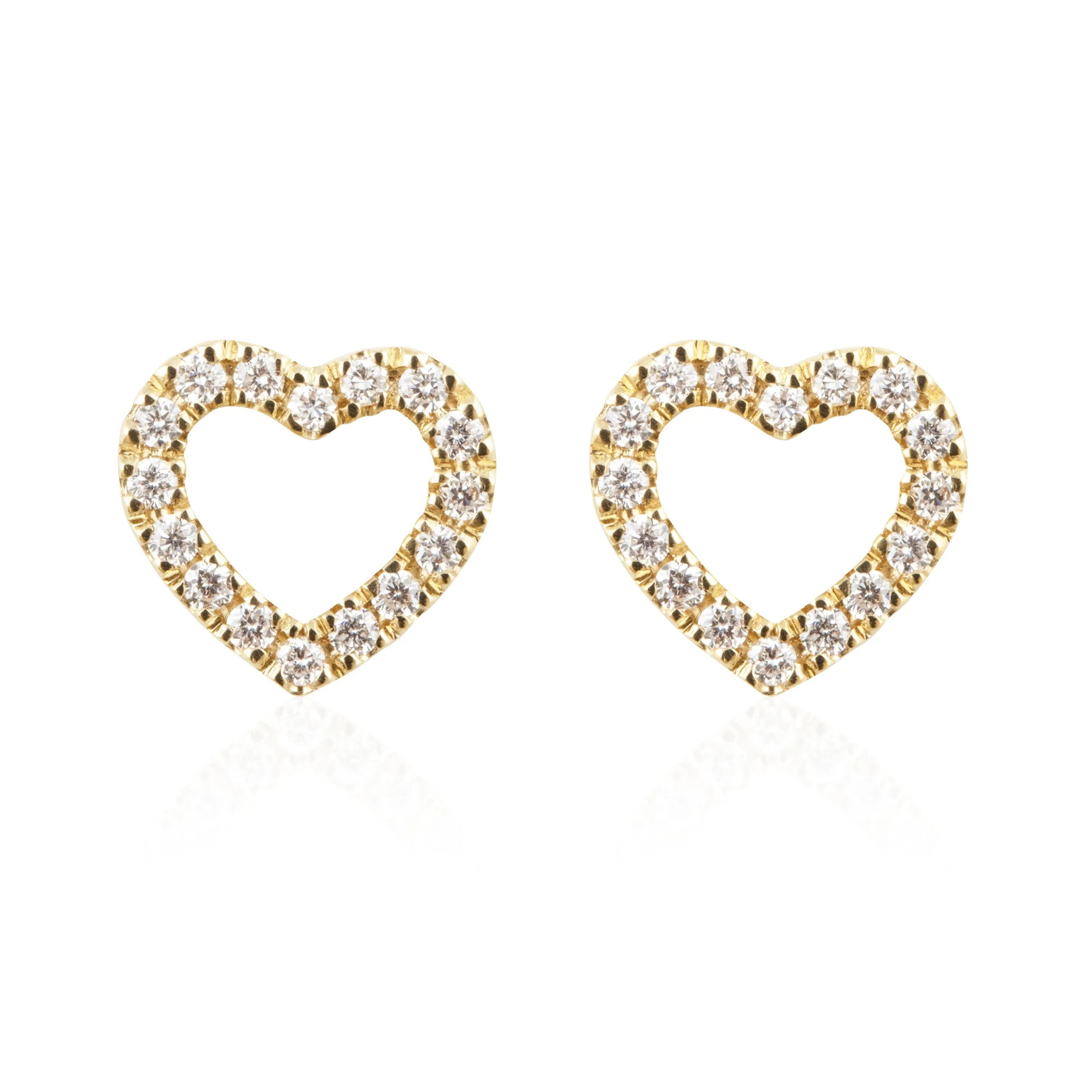 Diamond Heart Mini Studs