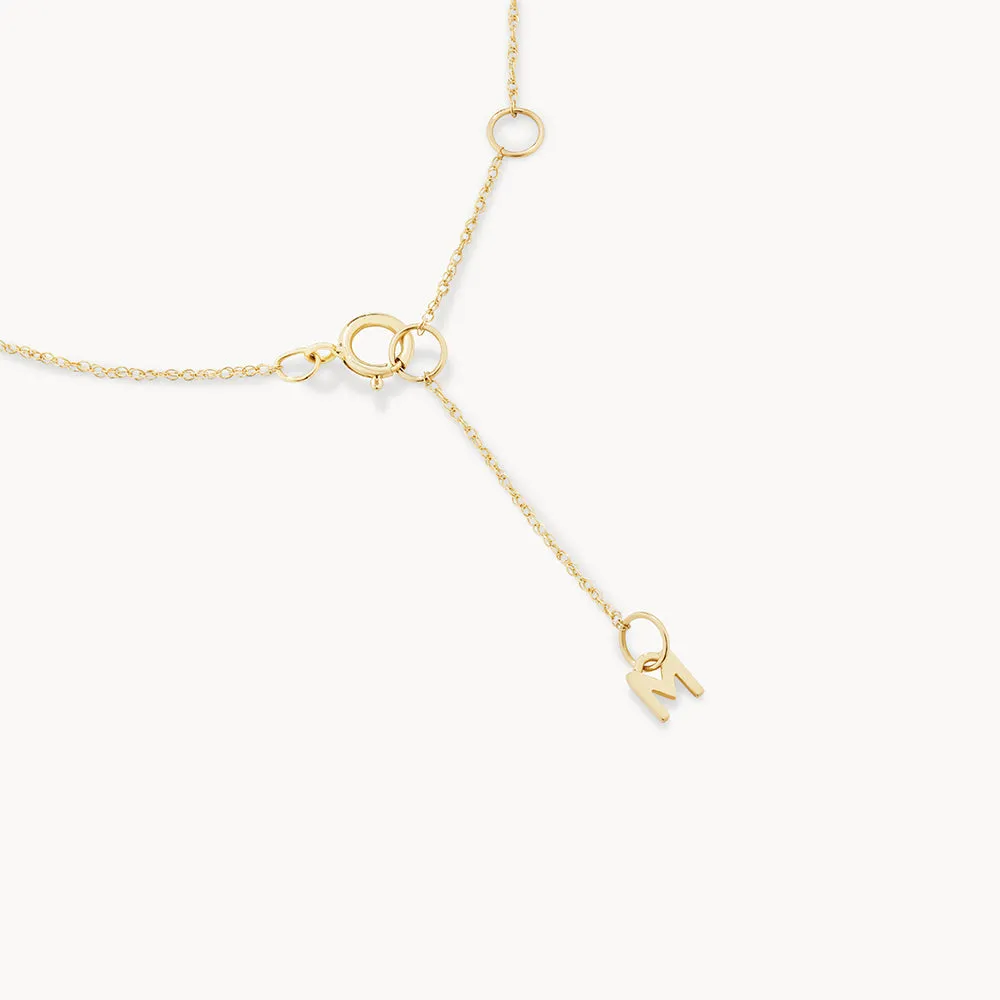 Diamond Letter W Necklace in 10k Gold