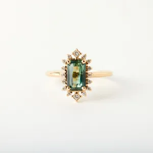 Eloise Ring - 1.53 Carat Teal Radiant Sapphire