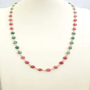 Emerald and Ruby Jeweled Necklace (Short)