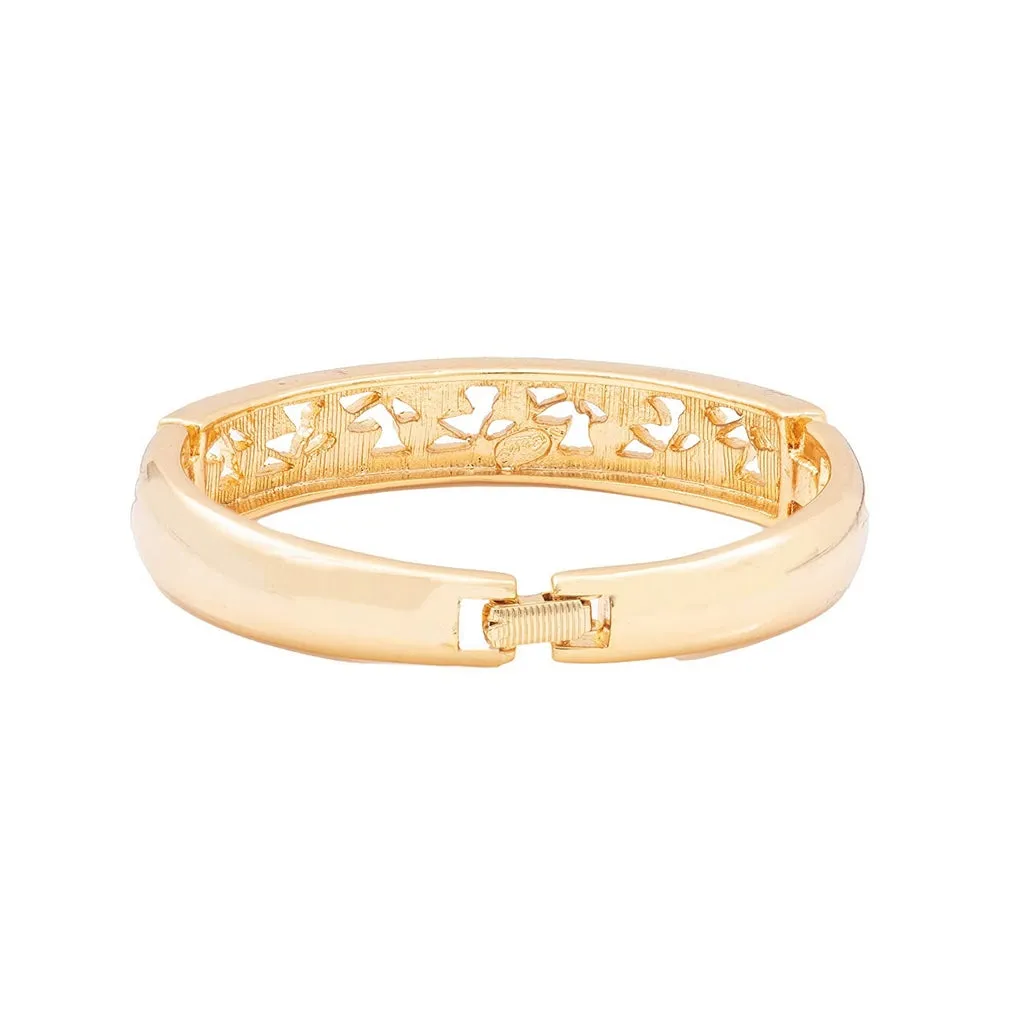 Estele Gold Plated Leaf Garland Cuff Bracelet for women