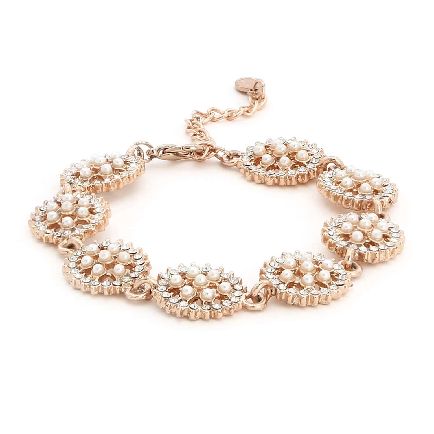 Estele Rose Gold Pearl Bracelet for women