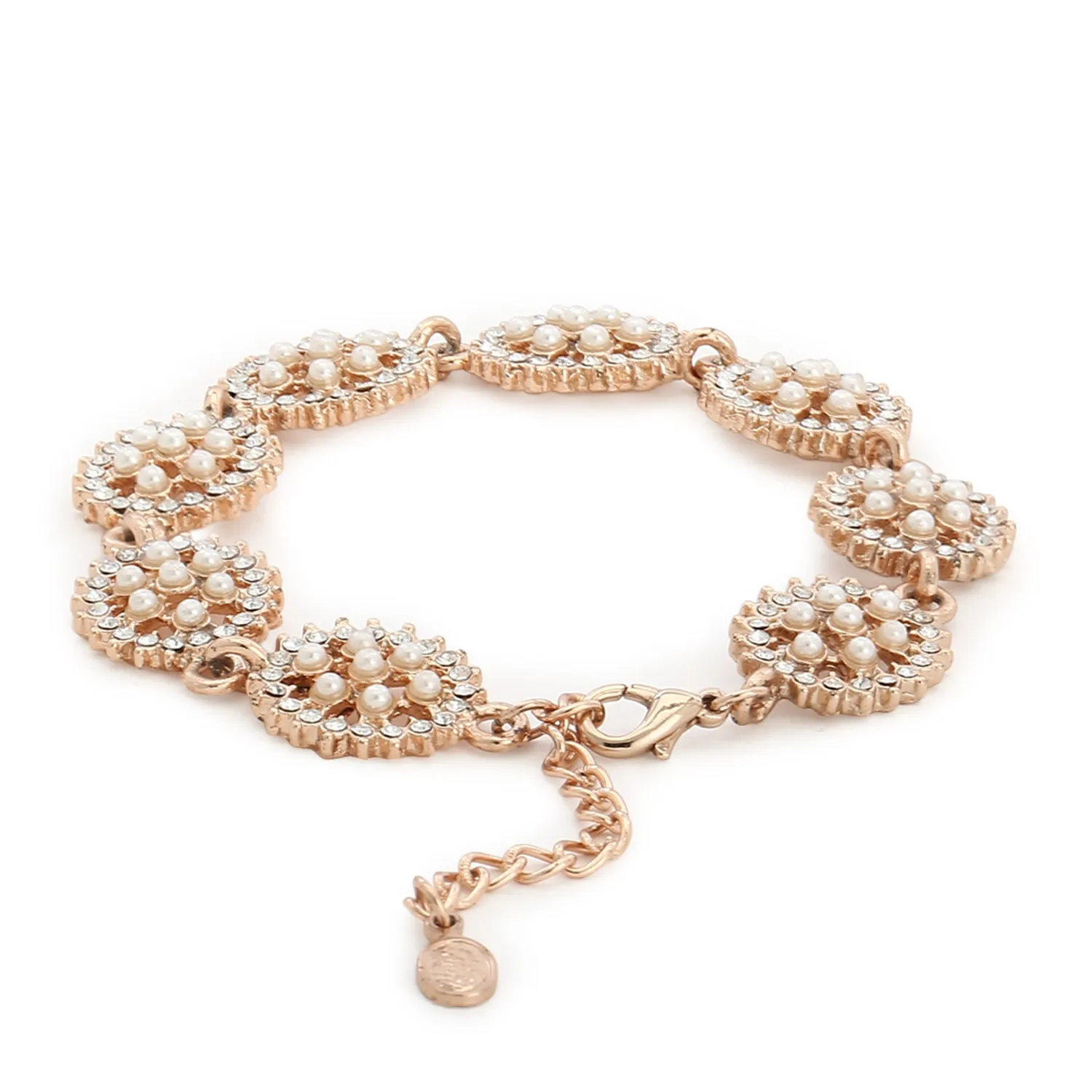 Estele Rose Gold Pearl Bracelet for women