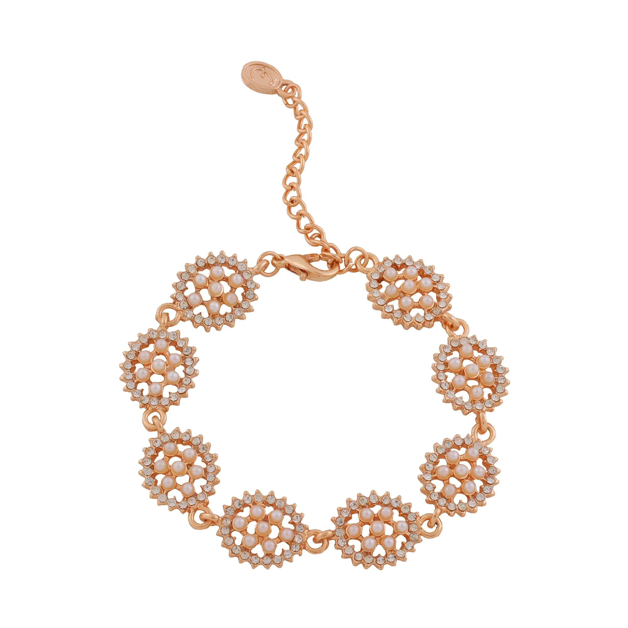 Estele Rose Gold Pearl Bracelet for women