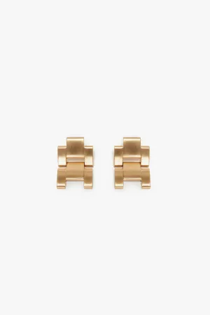 Exclusive Jumbo Chain Earrings in Brushed Gold