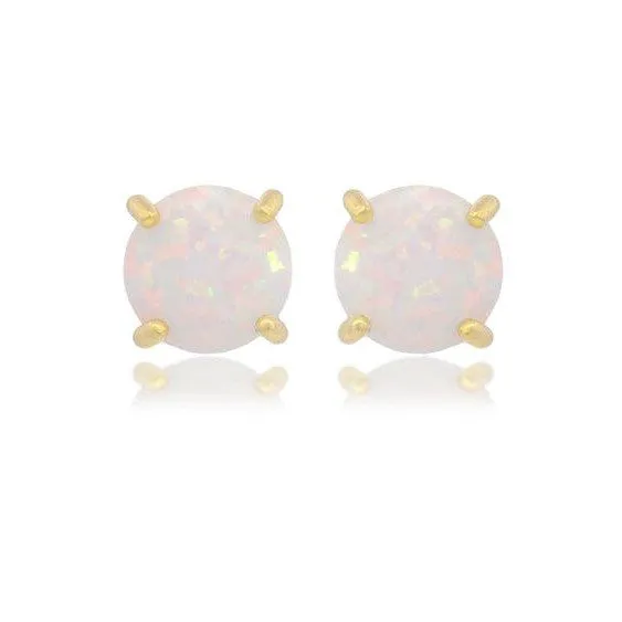 Georgini Opal Glow Stud Earrings - Gold