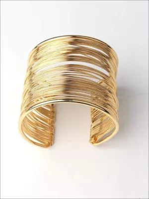 Girls Bohemian Gold Cuff Bracelet