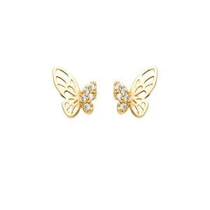 Gold Butterfly Earrings